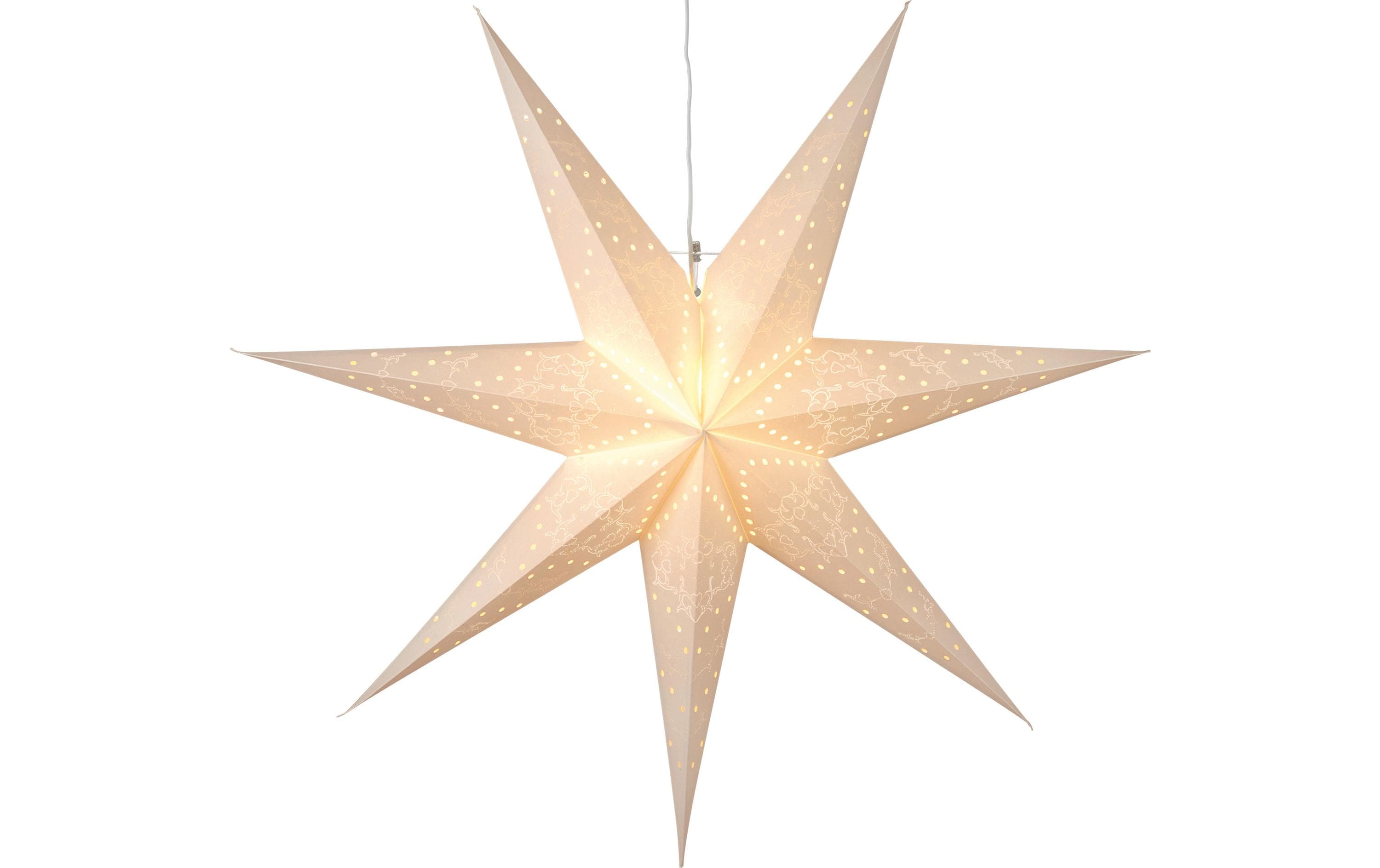 Star Trading Papierstern Sensy IP20, Weiss – LED-Weihnachtsdeko von Star Trading