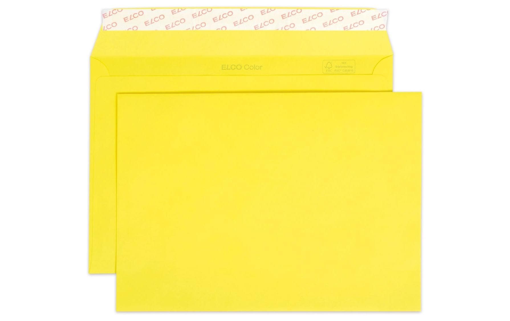 ELCO Couvert Color C5, Keine Fenster, 25 Stück, Gelb – Couvert von ELCO