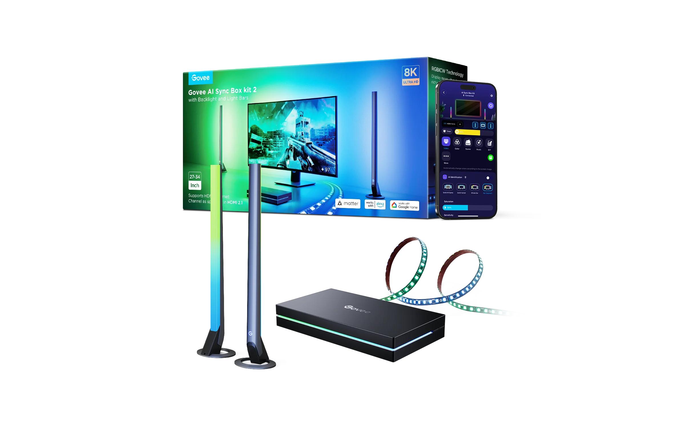 Govee HDMI AI Sync Box Kit 27-34 – Zubehör für LED-Streifen von Govee