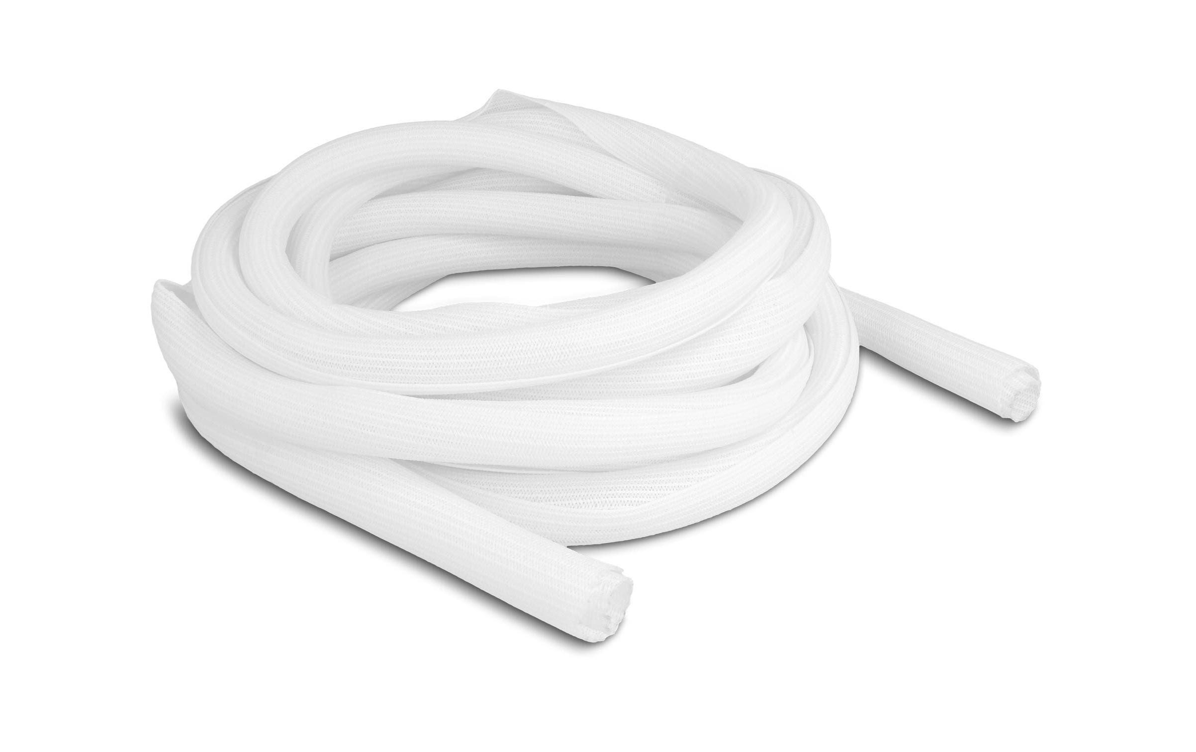 Delock Geflechtschlauch Selbstschliessend 5 m x 19 mm Weiss – Kabelschlauch von Delock