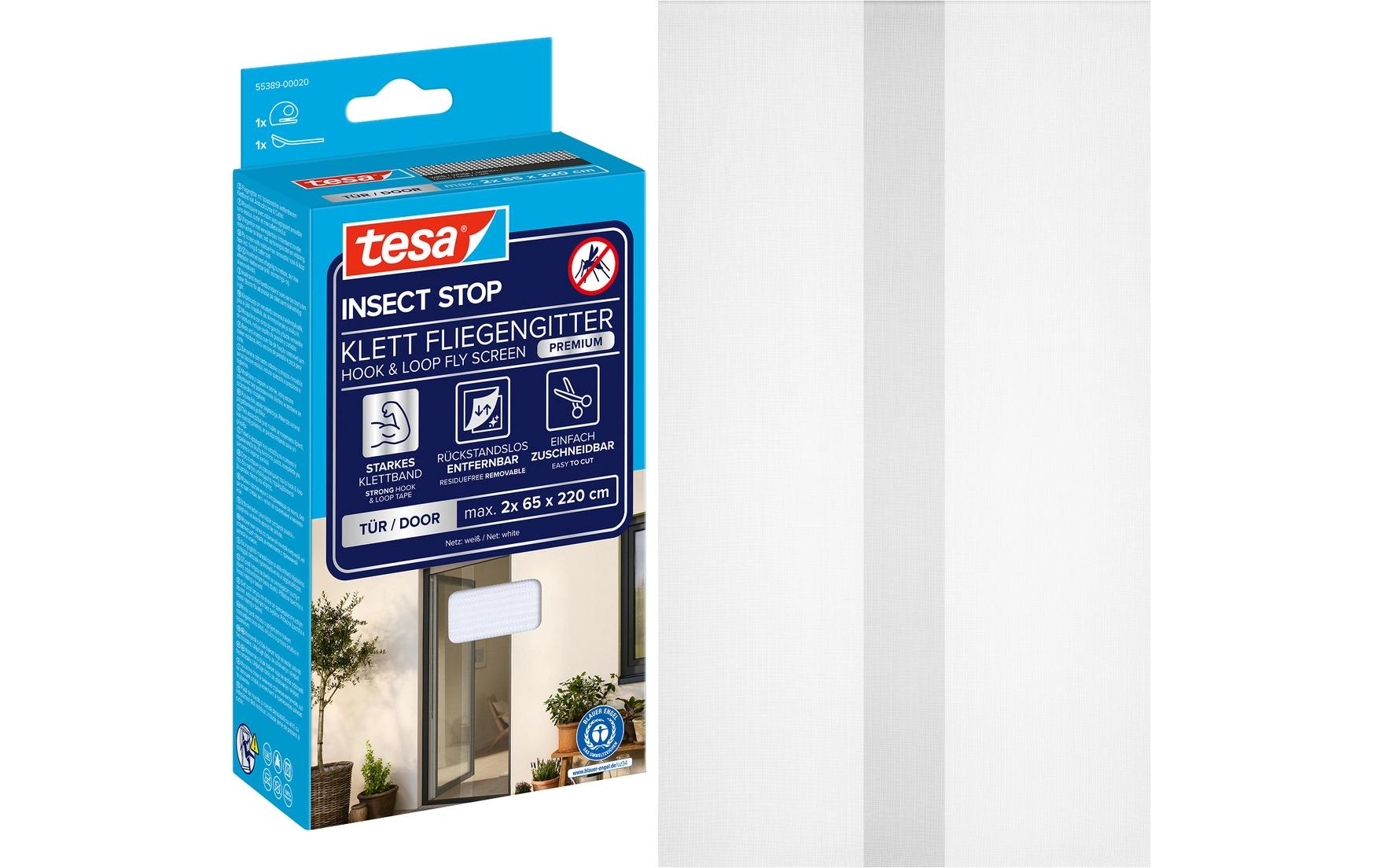 tesa Fliegengitter Insect Stop Comfort Tür weiss
