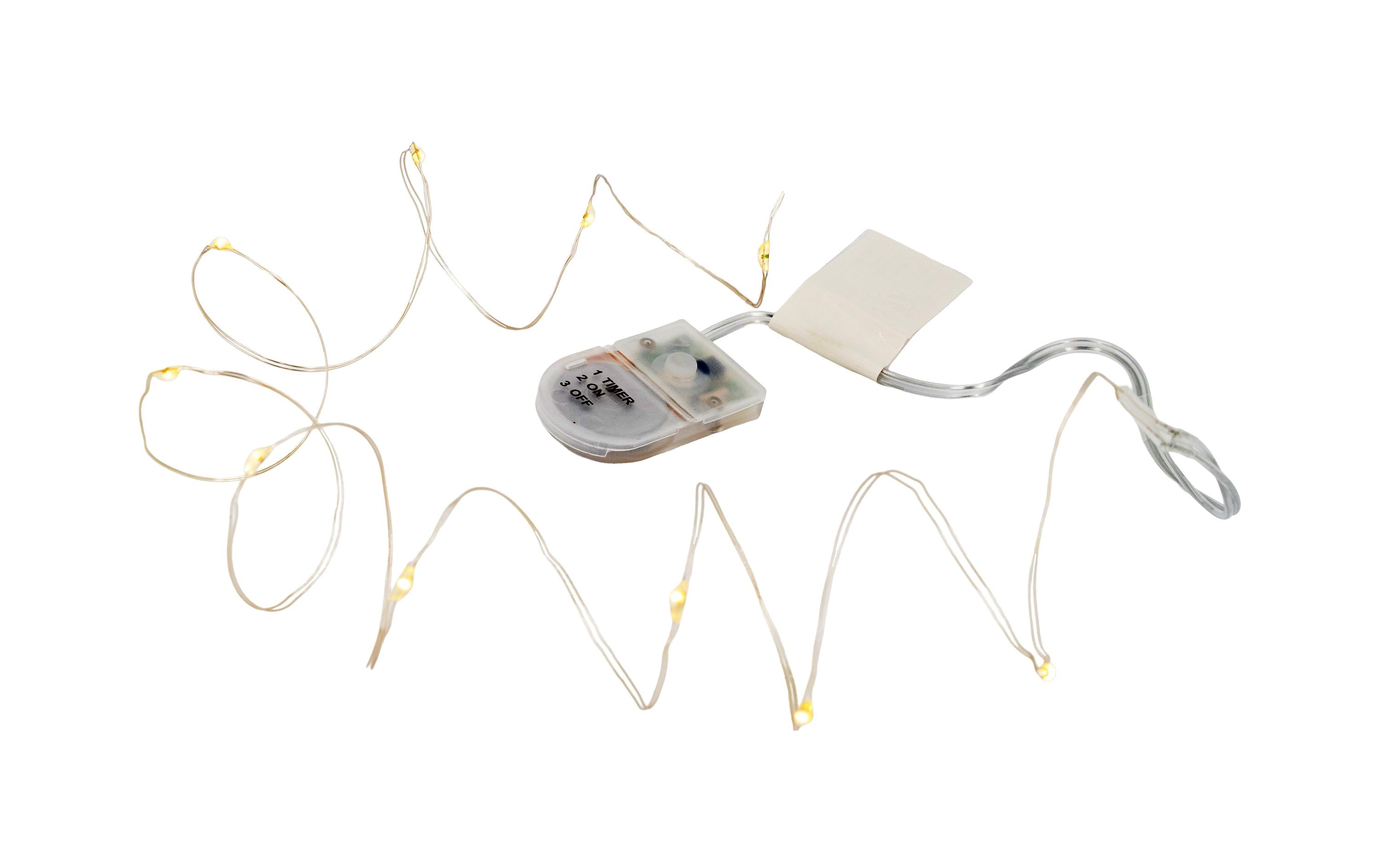 Glorex Lichterkette 10-teilig, 1.1 m – Lichterkette batteriebetrieben von Glorex