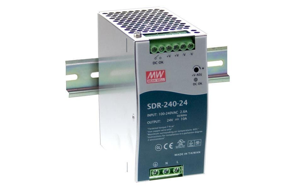 MeanWell DIN-Schienennetzgerät  240 W, 24 V – Hutschienen-Netzteil von MeanWell