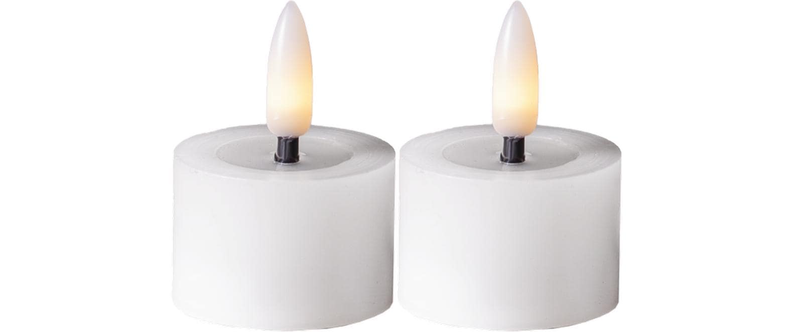 Star Trading LED Teelichter Set 2 Pack Flow 5 cm – weiss – LED-Teelichter von Star Trading