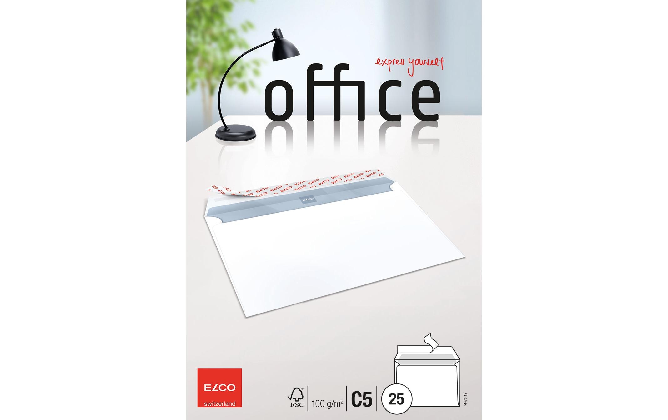 ELCO Couvert Office C5 ohne Fenster, 25 Stück – Couvert von ELCO