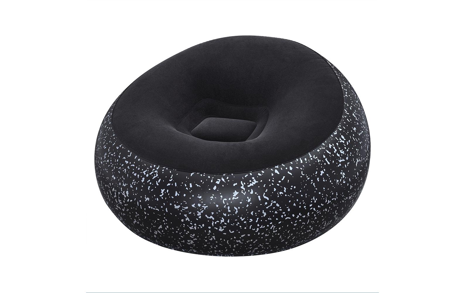 Bestway Aufblasbarer Sessel Inflate Schwarz, 112 x 112 cm