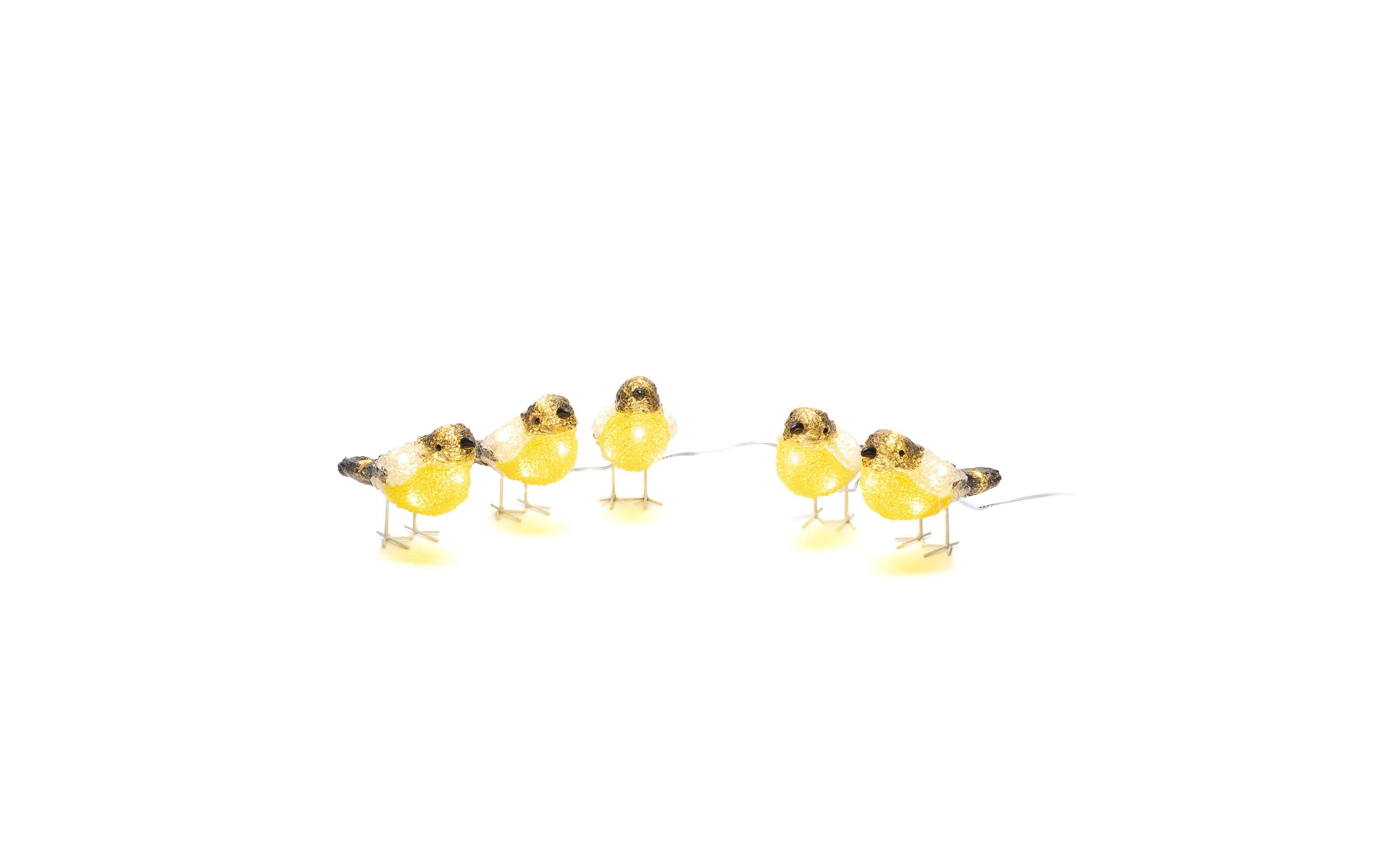 Konstsmide LED-Figur Acryl Vögel, 5er Set