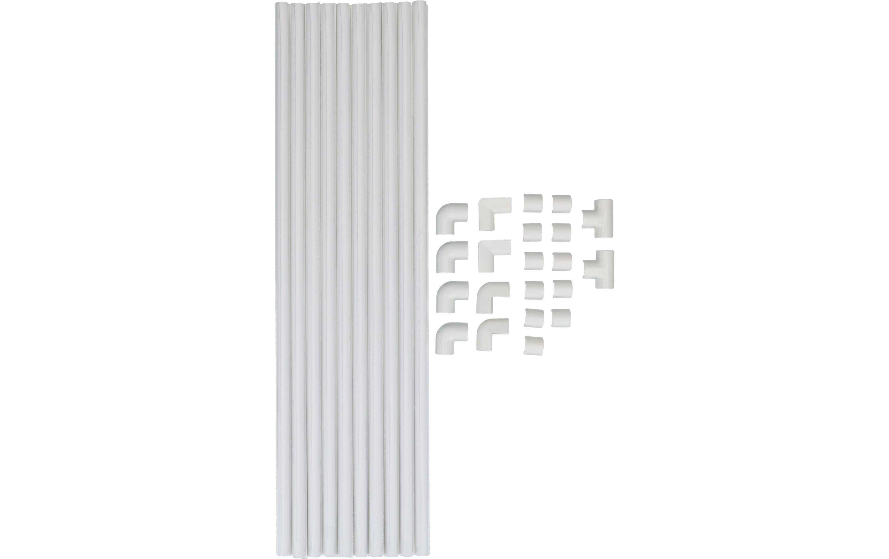 Max Hauri Kabelkanal 7 mm 10x 40 cm + 21 Zubehörteile – Weiss – Kabelkanal von Max Hauri