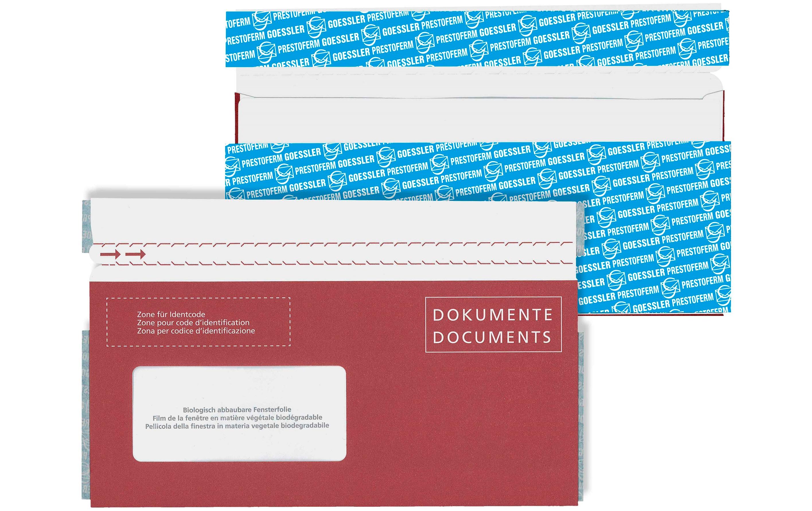 Goessler Dokumententasche Docufix C6/5 Fenster links, 250 Stück – Dokumententasche von Goessler