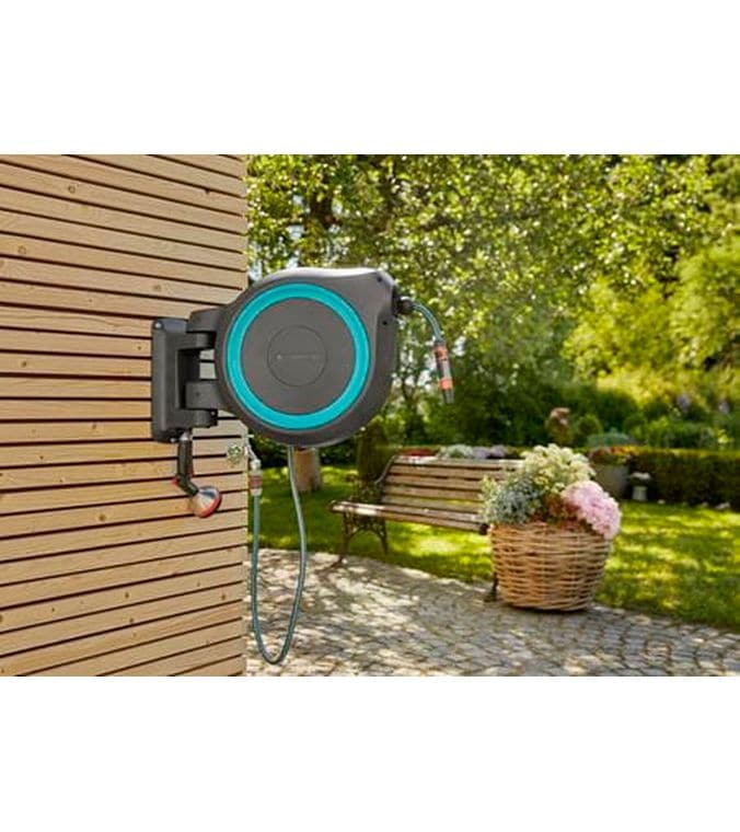 Wand-Schlauchbox RollUp XL (türkis) 35 m