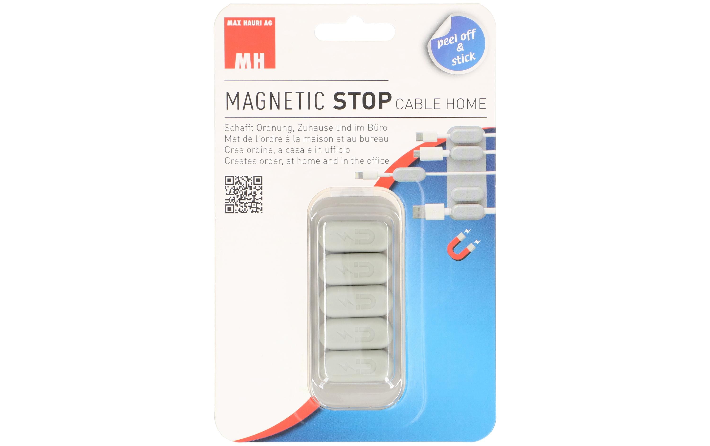 Max Hauri Kabelhalter Magnetic Stop, Grau – Kabelhalter von Max Hauri