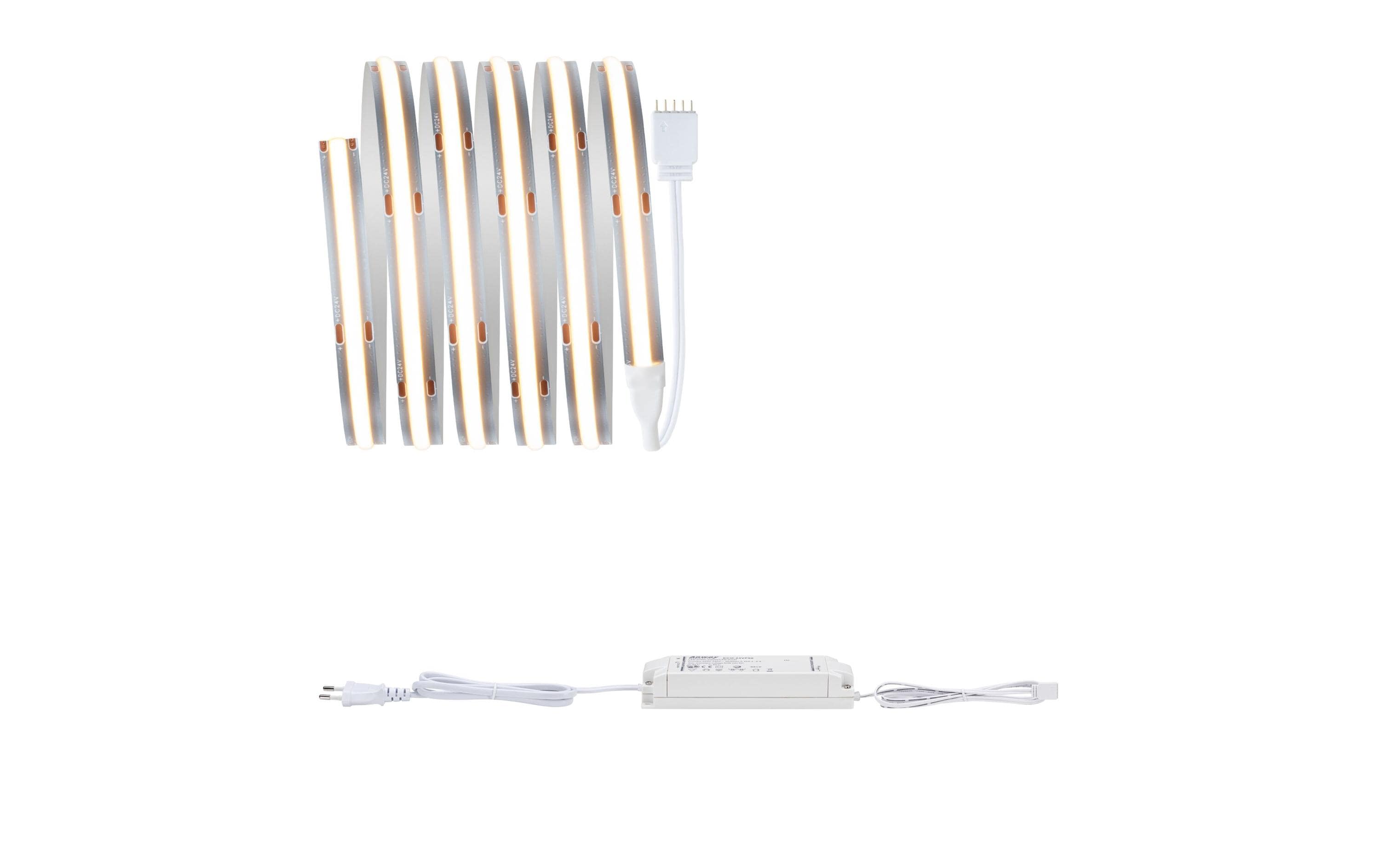 Paulmann LED-Stripe MaxLED 1000 BasisSet COB, 2700 K, 1.5 m, Silber