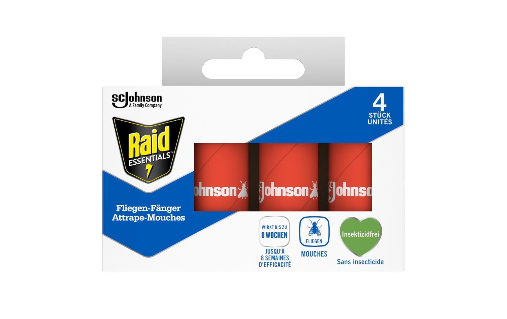 Raid Essentials Fliegen-Fänger Classic 4 Stück