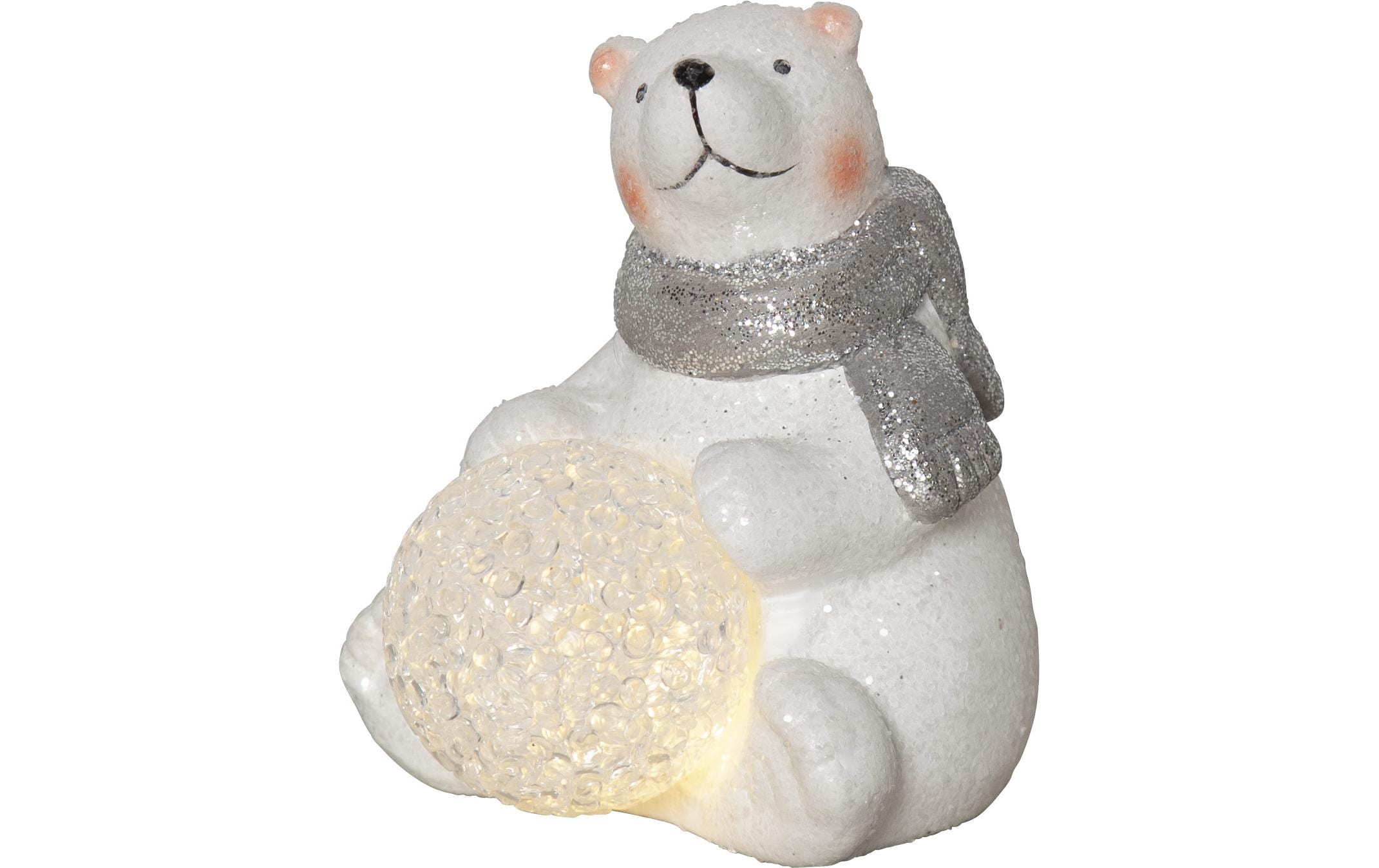 Star Trading LED-Figur Polare, 11 cm, Weiss – LED-Weihnachtsfigur mit Timer von Star Trading