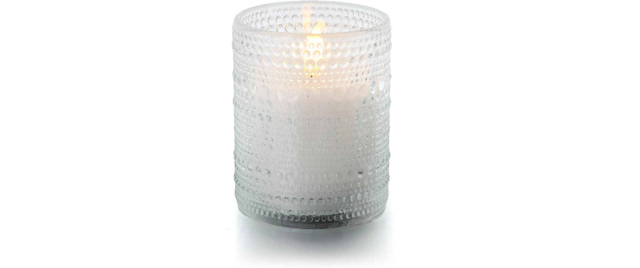 balthasar Perla Weiss Ø 9 cm – LED-Kerze von balthasar
