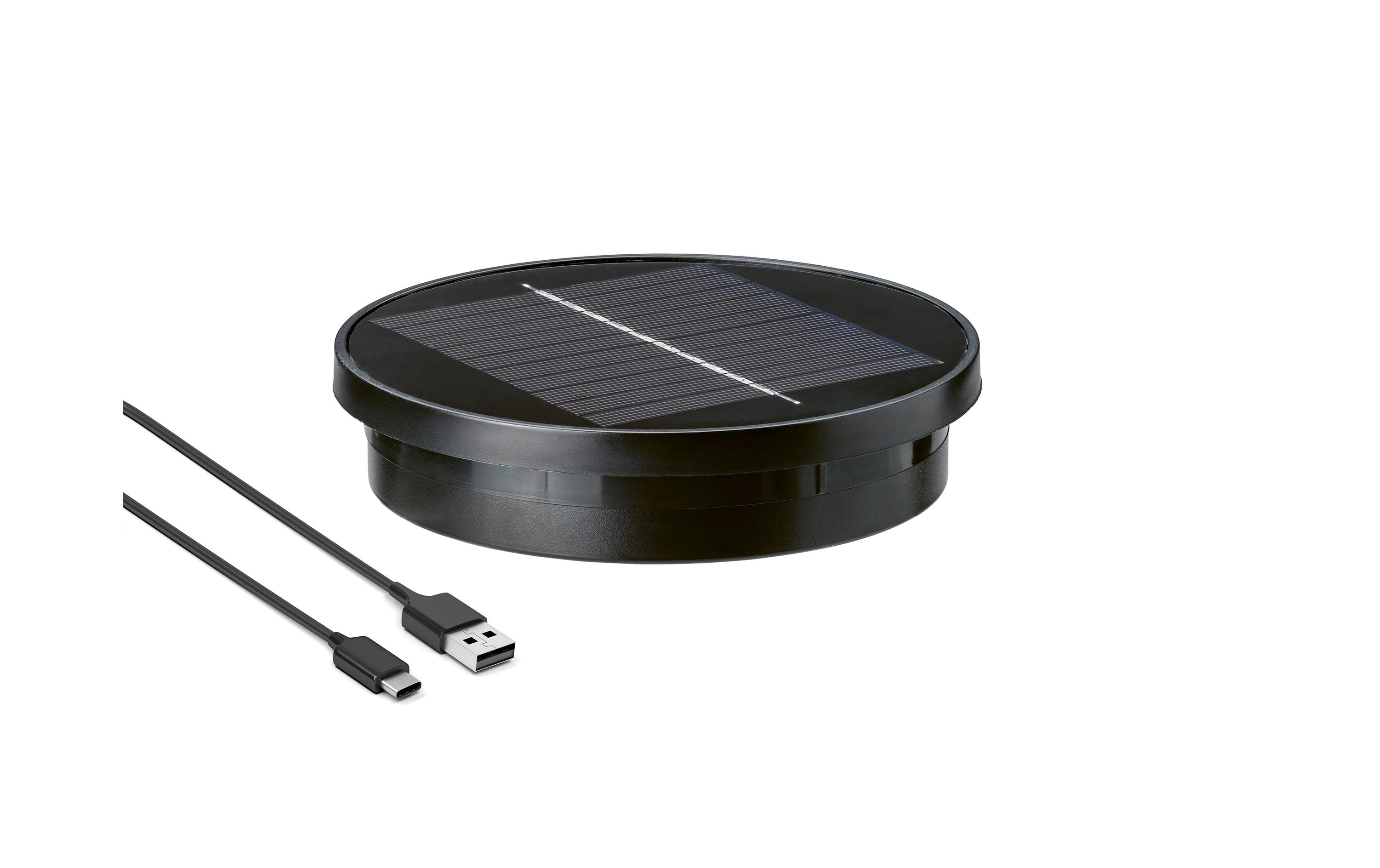 STT Solarpanel USB Ersatz, Rund, Schwarz – Ersatz-Solarpanel von STT