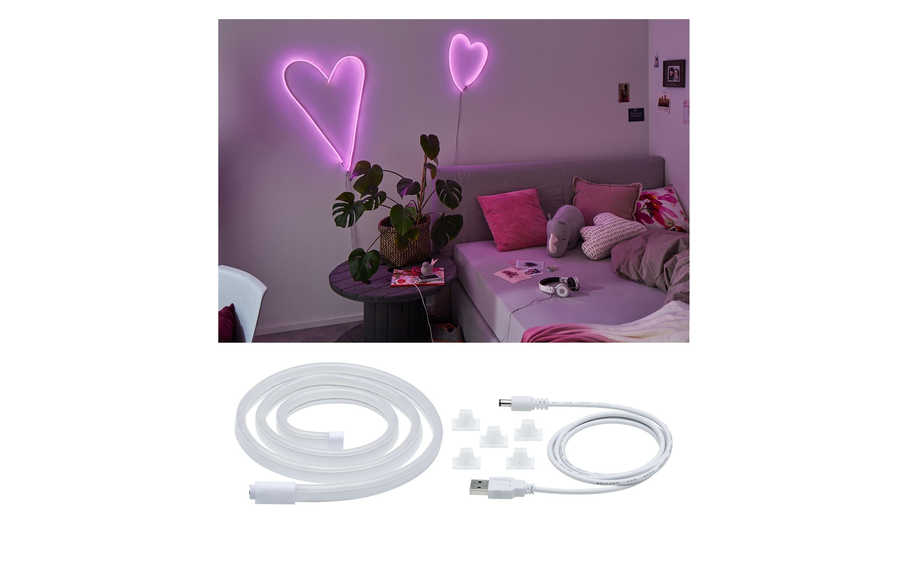 Paulmann LED-Stripe Neon Colorflex Pink, 1 m – LED-Streifen von Paulmann
