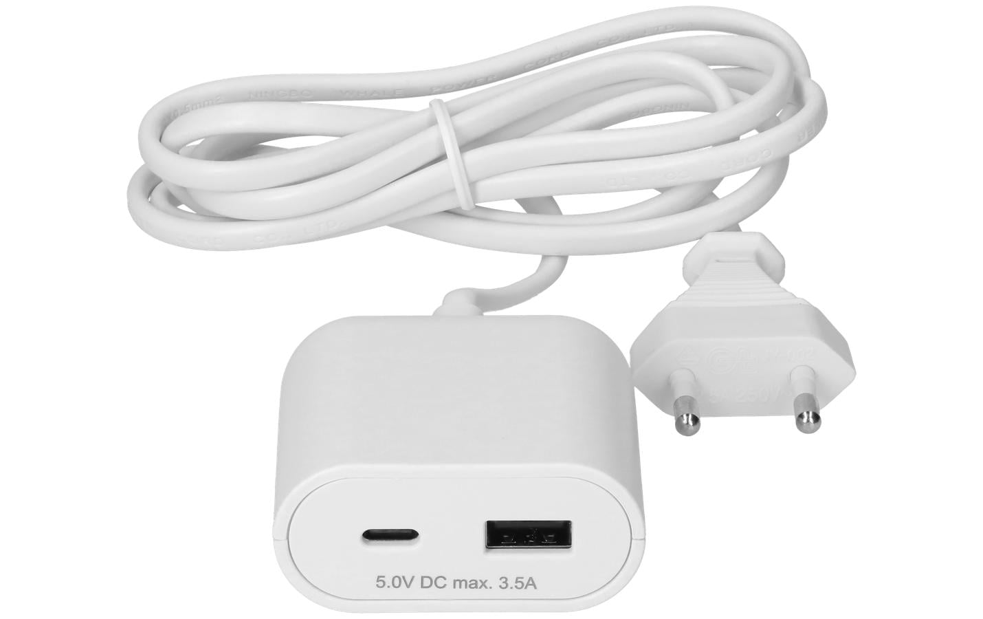 Max Hauri USB A+C-Verlängerung mit Zuleitung 1.5 m Weiss – USB-Netzteil von Max Hauri