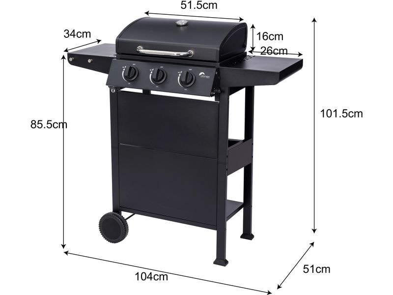 GASGRILL 3BSEITENTISCHEN