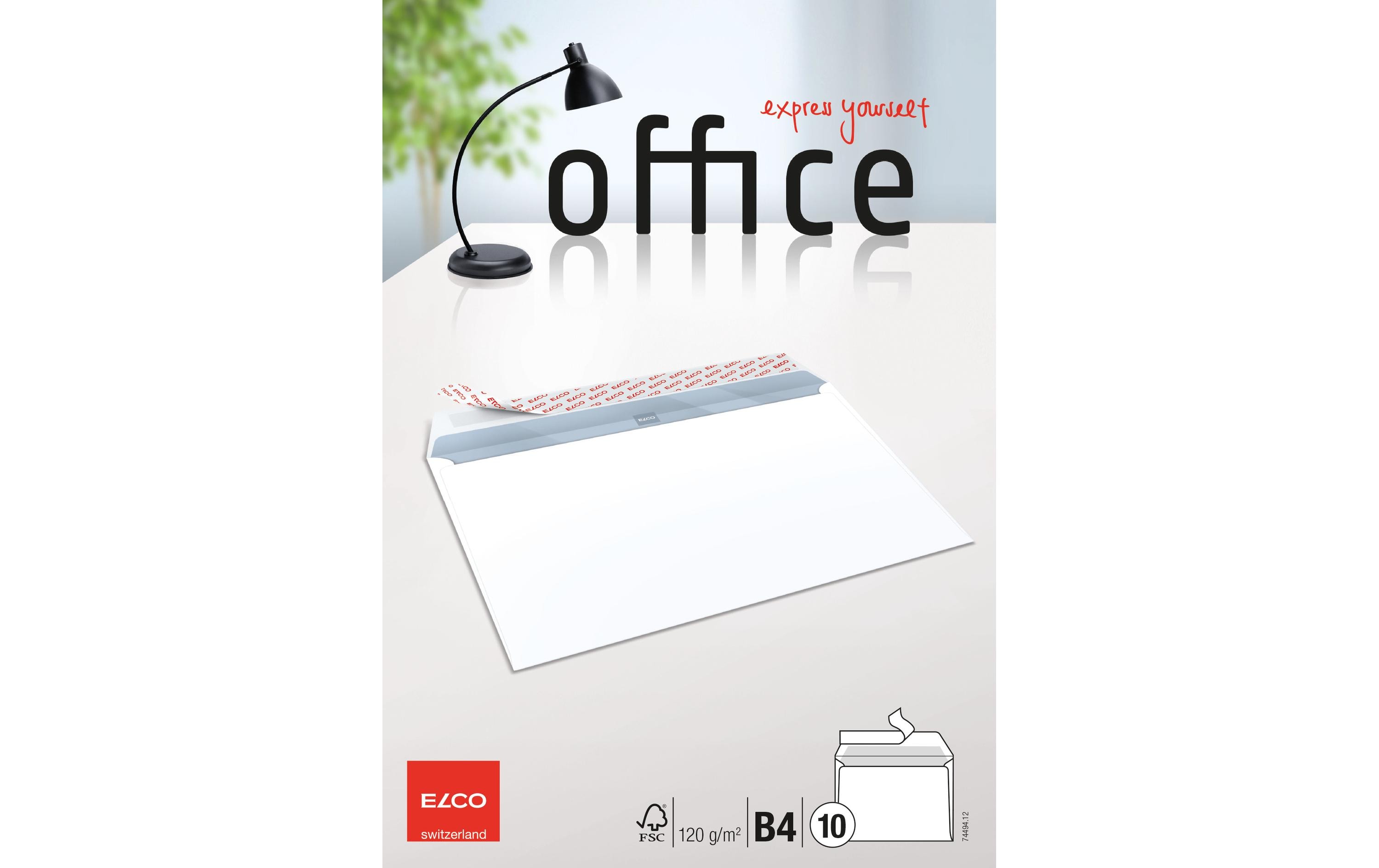 ELCO Couvert Office B4 ohne Fenster, 10 Stück – Couvert von ELCO