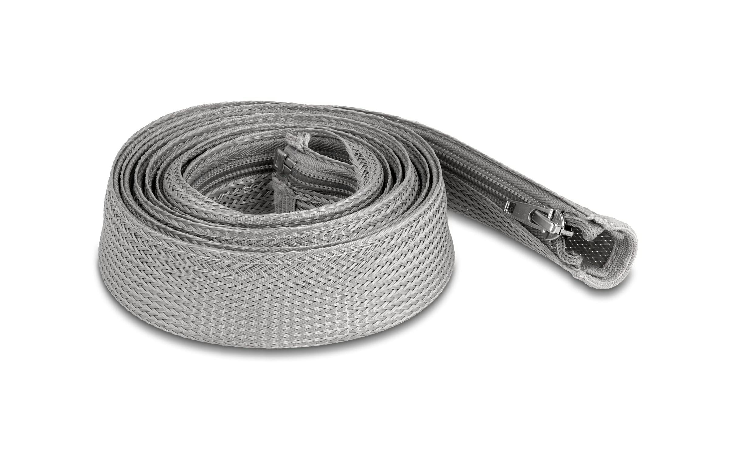 Delock Kabelschlauch 2 m x 30 mm Grau – Kabelschlauch von Delock