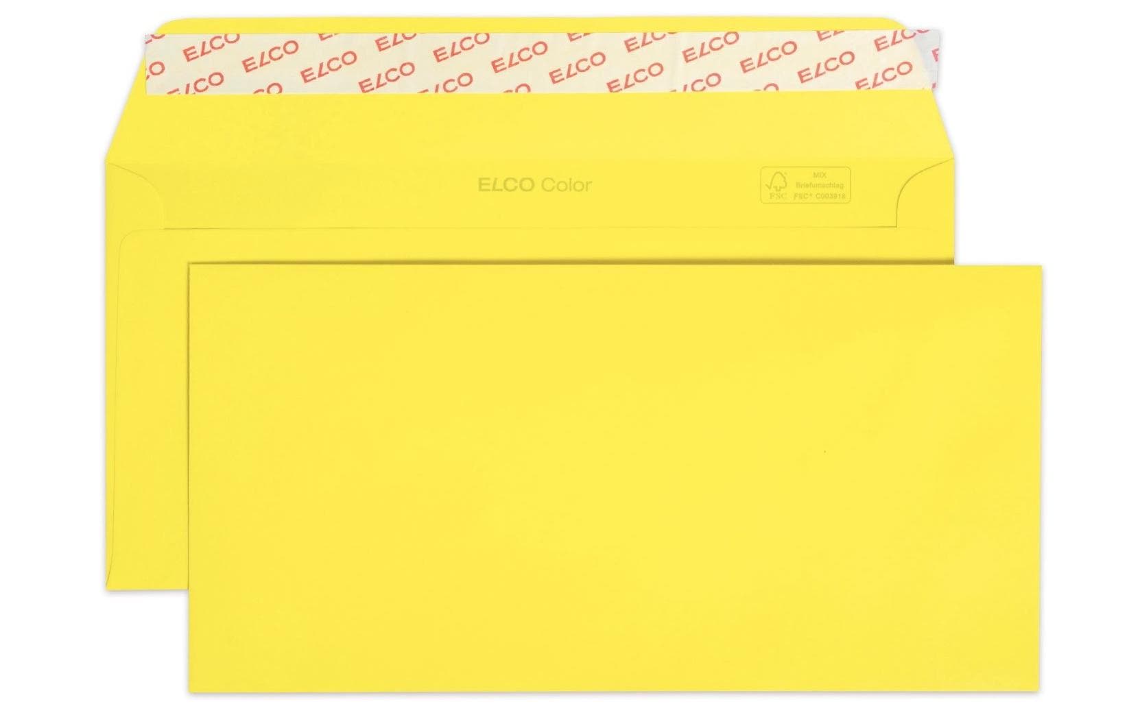 ELCO Couvert Color C5/6, Keine Fenster, 25 Stück, Gelb – Couvert von ELCO