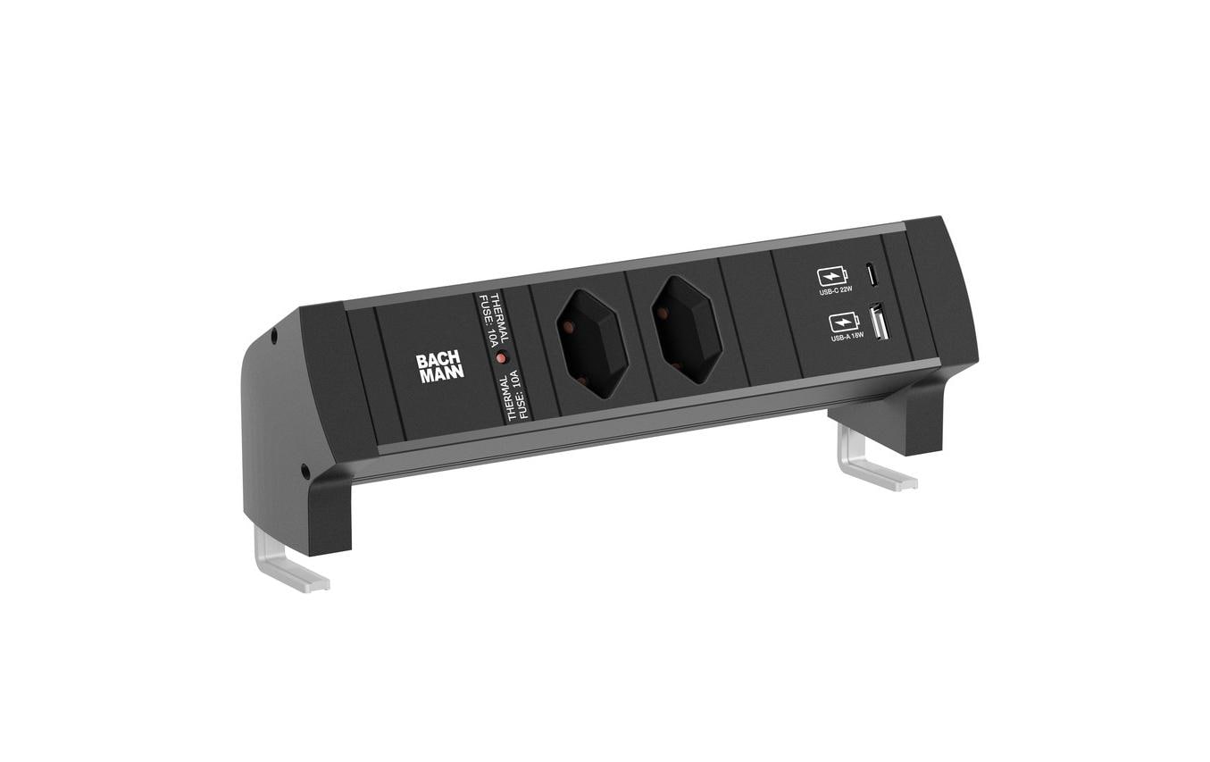 Bachmann DESK STYLE Steckdosenleiste schwarz