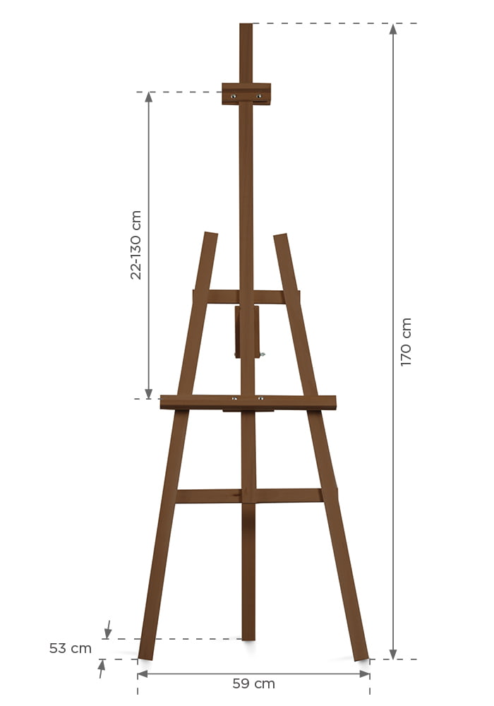 Staffelei aus Holz - braun
