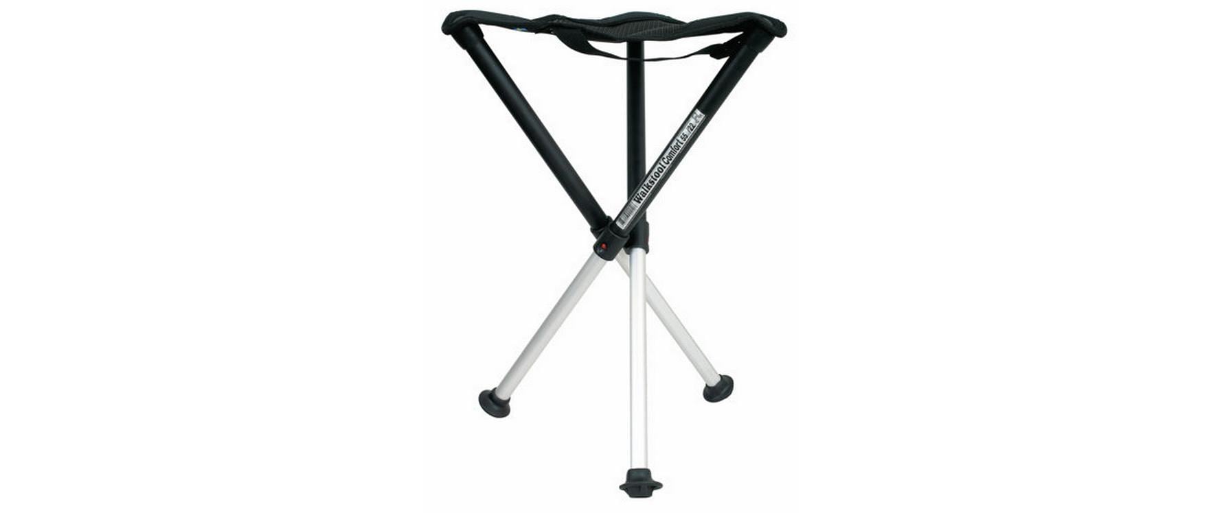 Walkstool Dreibeinhocker Comfort 55 cm Schwarz/Silber