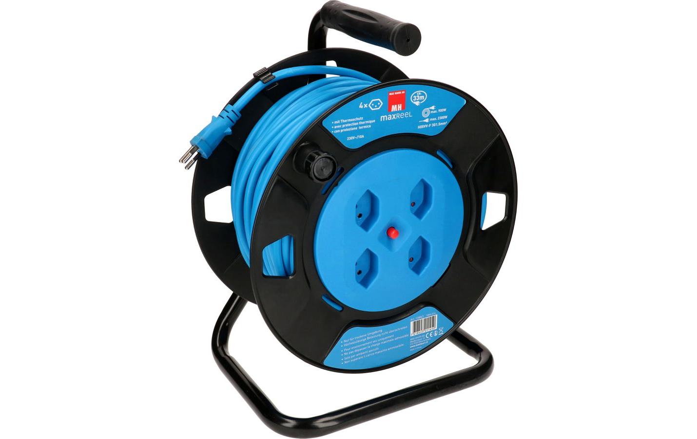 Max Hauri Kabelrolle V2 33 m Blau – Kabelrolle von Max Hauri
