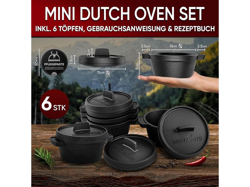 Mini Dutch Oven 6 set 300ml