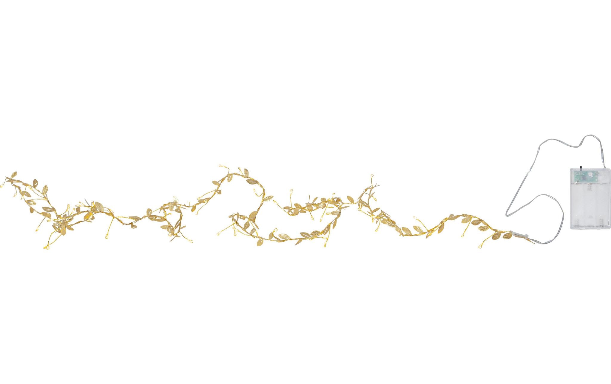 Star Trading LED-Lichterkette Winny, 2 m, 60 LEDs, Gold – Lichterkette batteriebetrieben von Star Trading