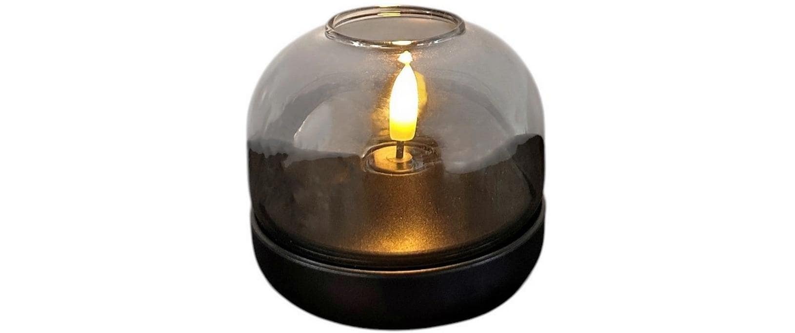 Dameco LED Windlicht aus Glas braunmit 1 LED