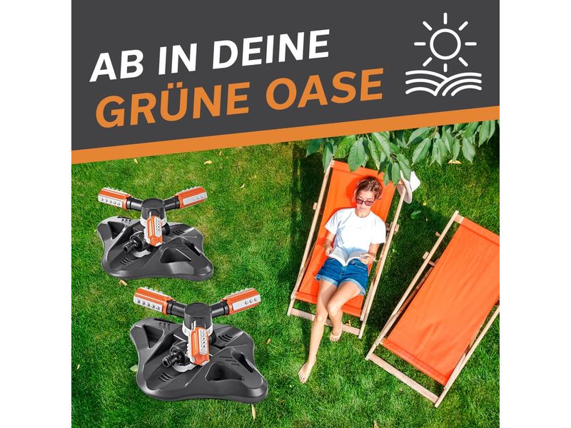 EASYmaxx Gartensprinkler rotierend 2er-Set