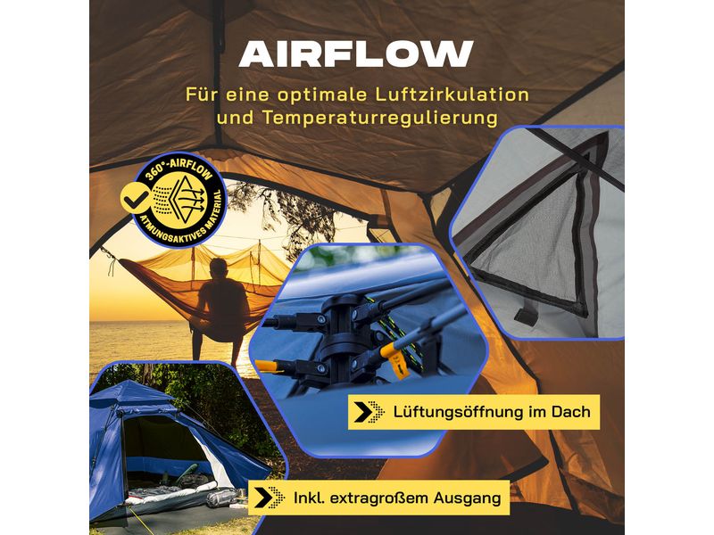 Where Tomorrow 3 Personen Kuppelzelt Blau