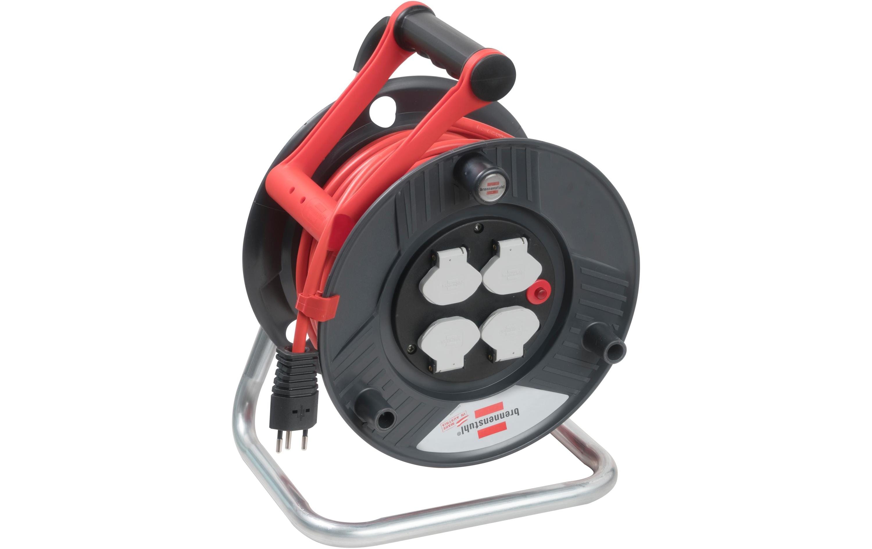 Brennenstuhl Kabelrolle Garant 25 m 4x T13, 230 V, IP20 – Kabelrolle von Brennenstuhl
