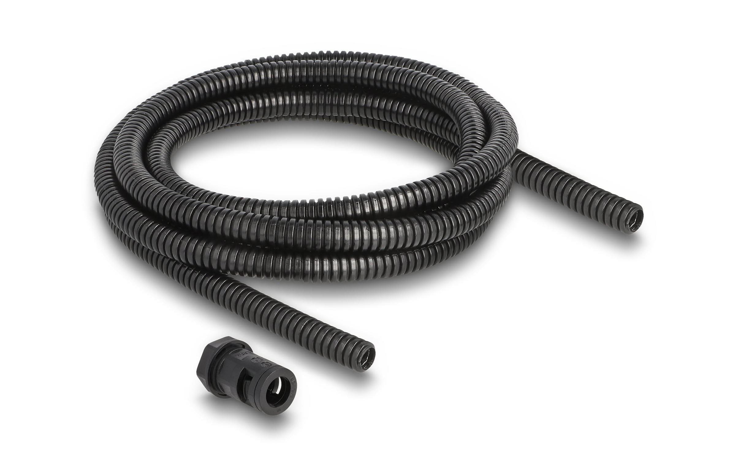 Delock Kabelschlauch 2 m x 10 mm Schwarz – Kabelschlauch von Delock