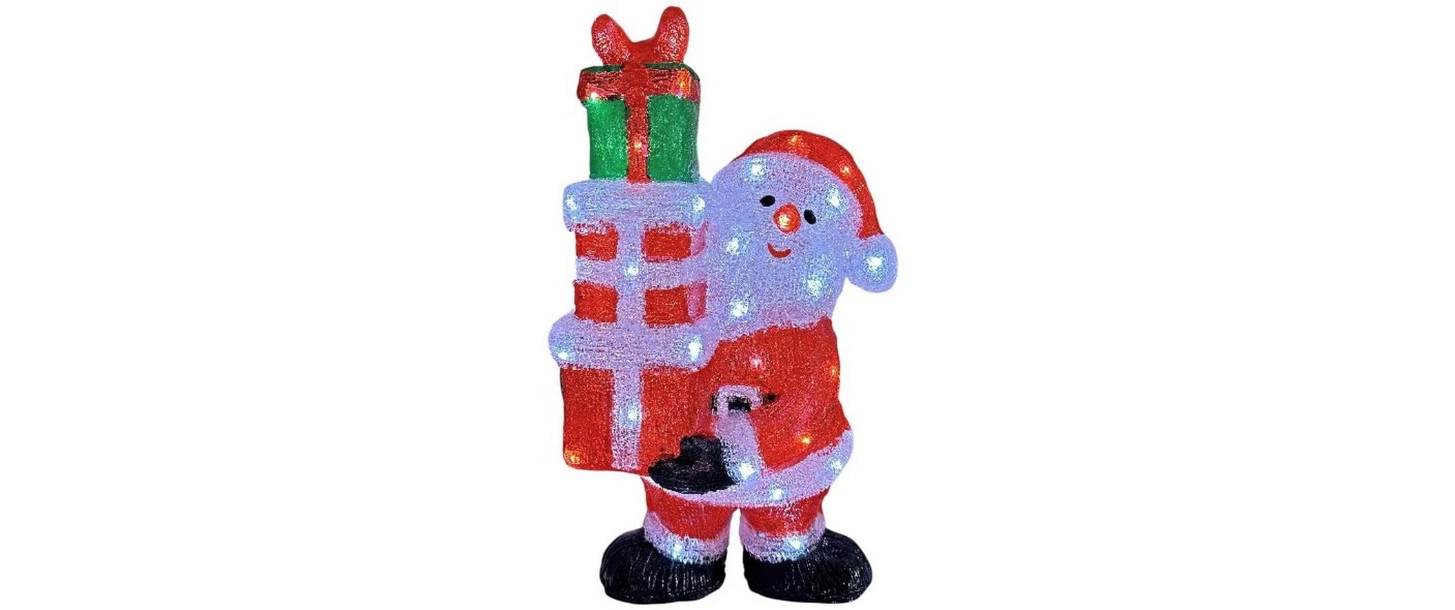 Dameco LED Outdoor Acryl Santa mit Geschenken