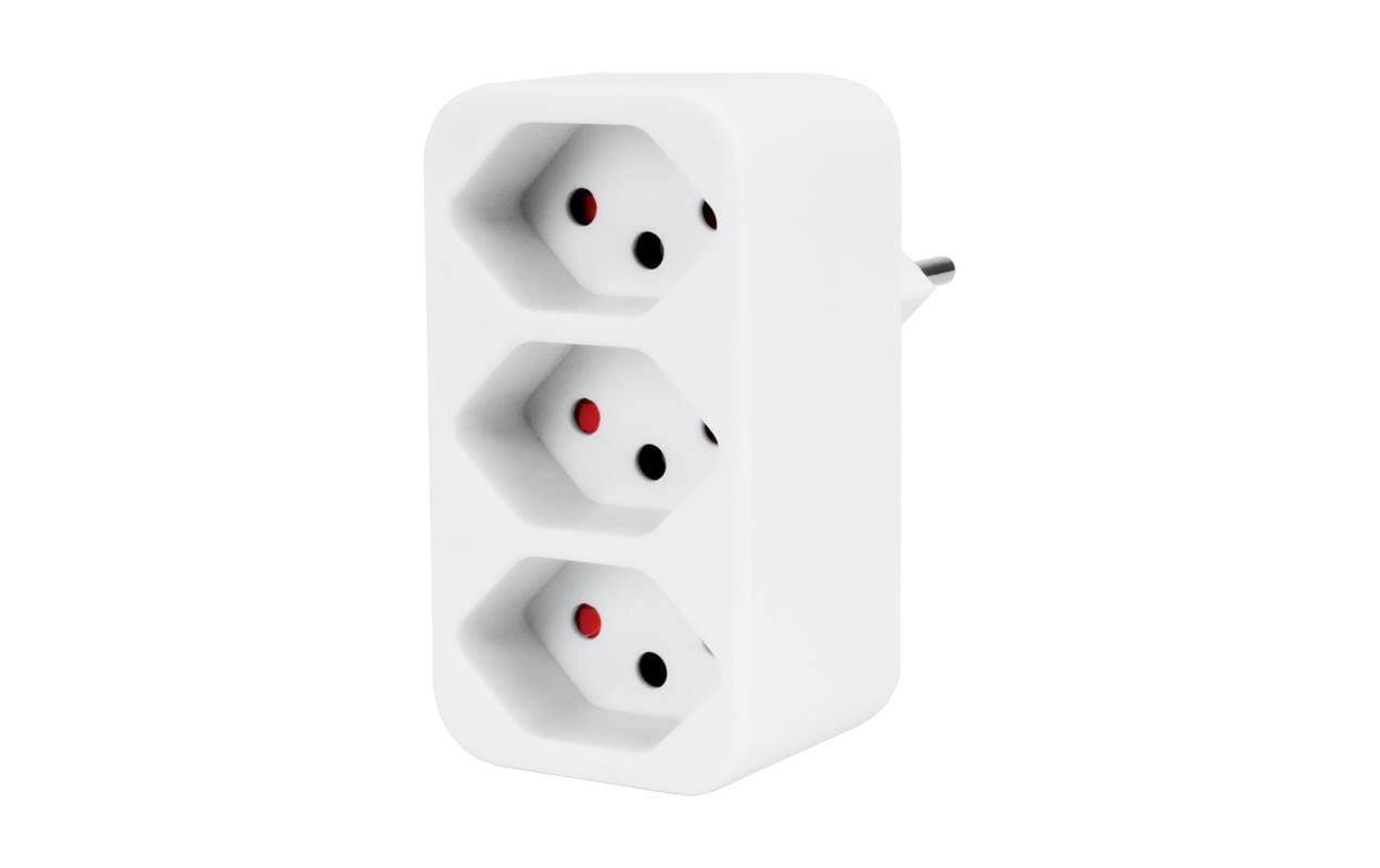 STEFFEN Mehrfachadapter 3x T13, Weiss – Mehrfachstecker von STEFFEN