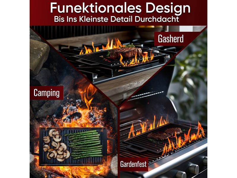 Eingebrannte Grillplatte 33 cm