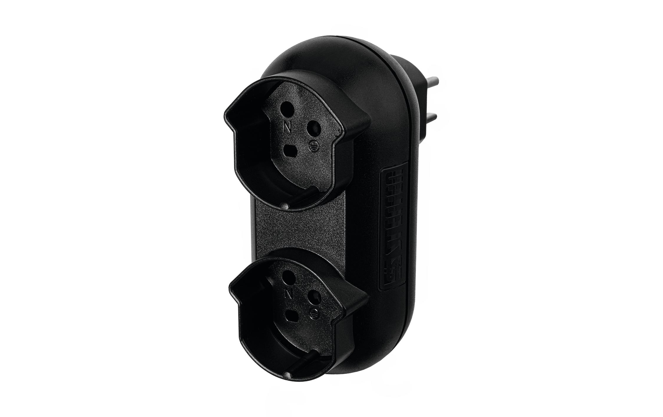 STEFFEN Mehrfachstecker Strong 2x T15, Schwarz