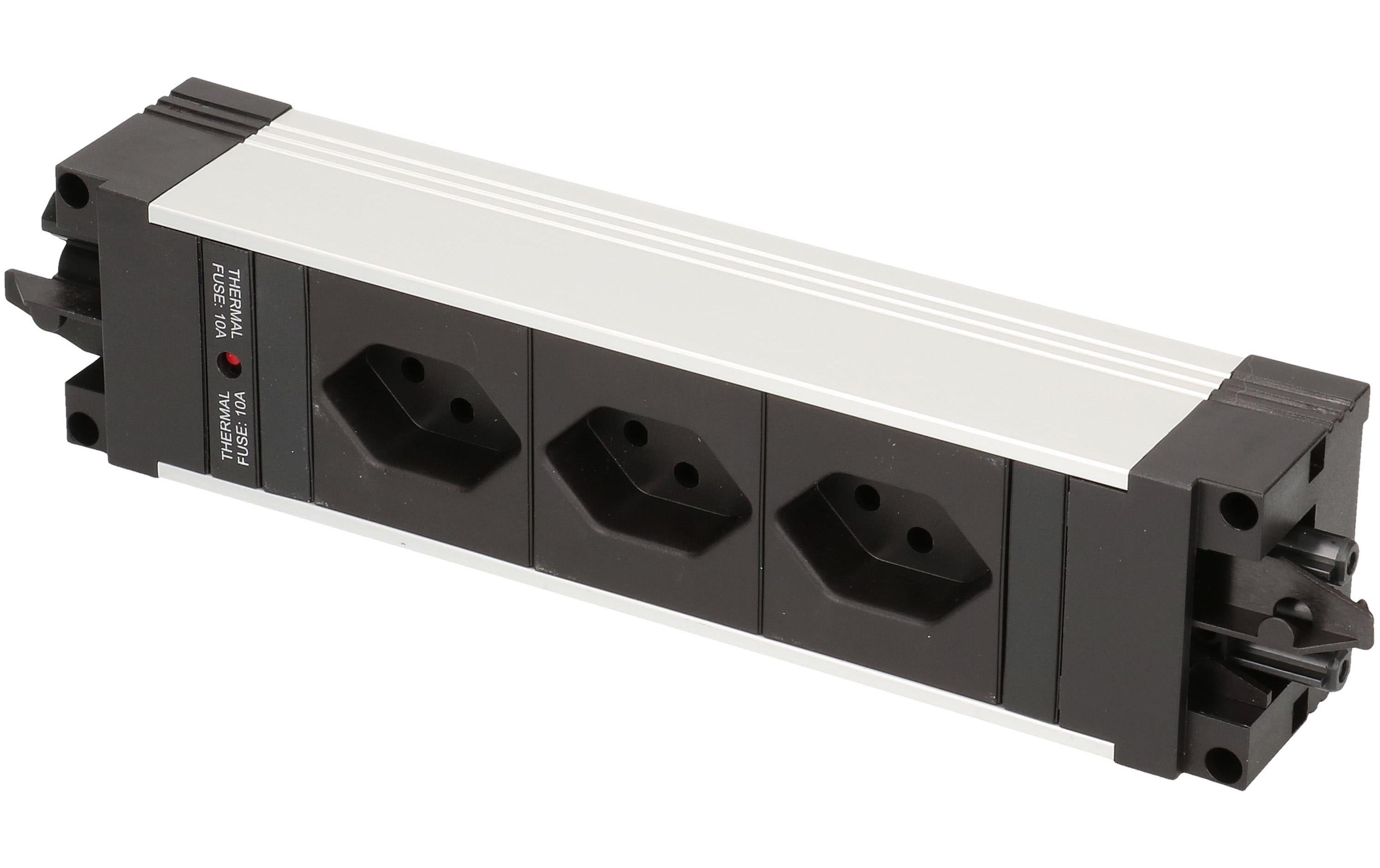 Bachmann Einbausteckerleiste STEP 3x T13 90° – Einbausteckdose von Bachmann