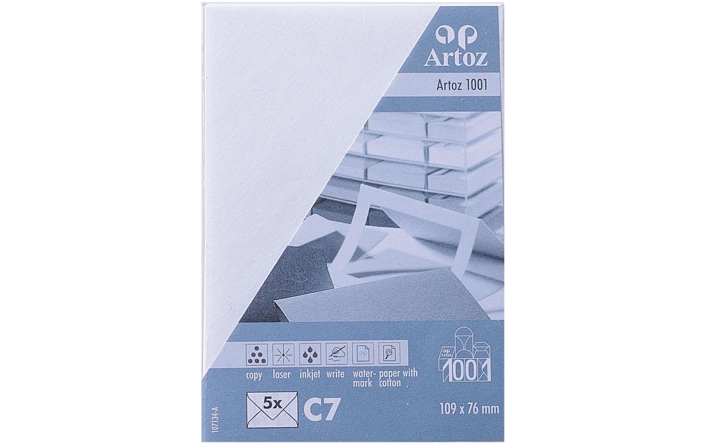 Artoz Couvert 1001 C7, 5 Stück, Weiss – Couvert von Artoz