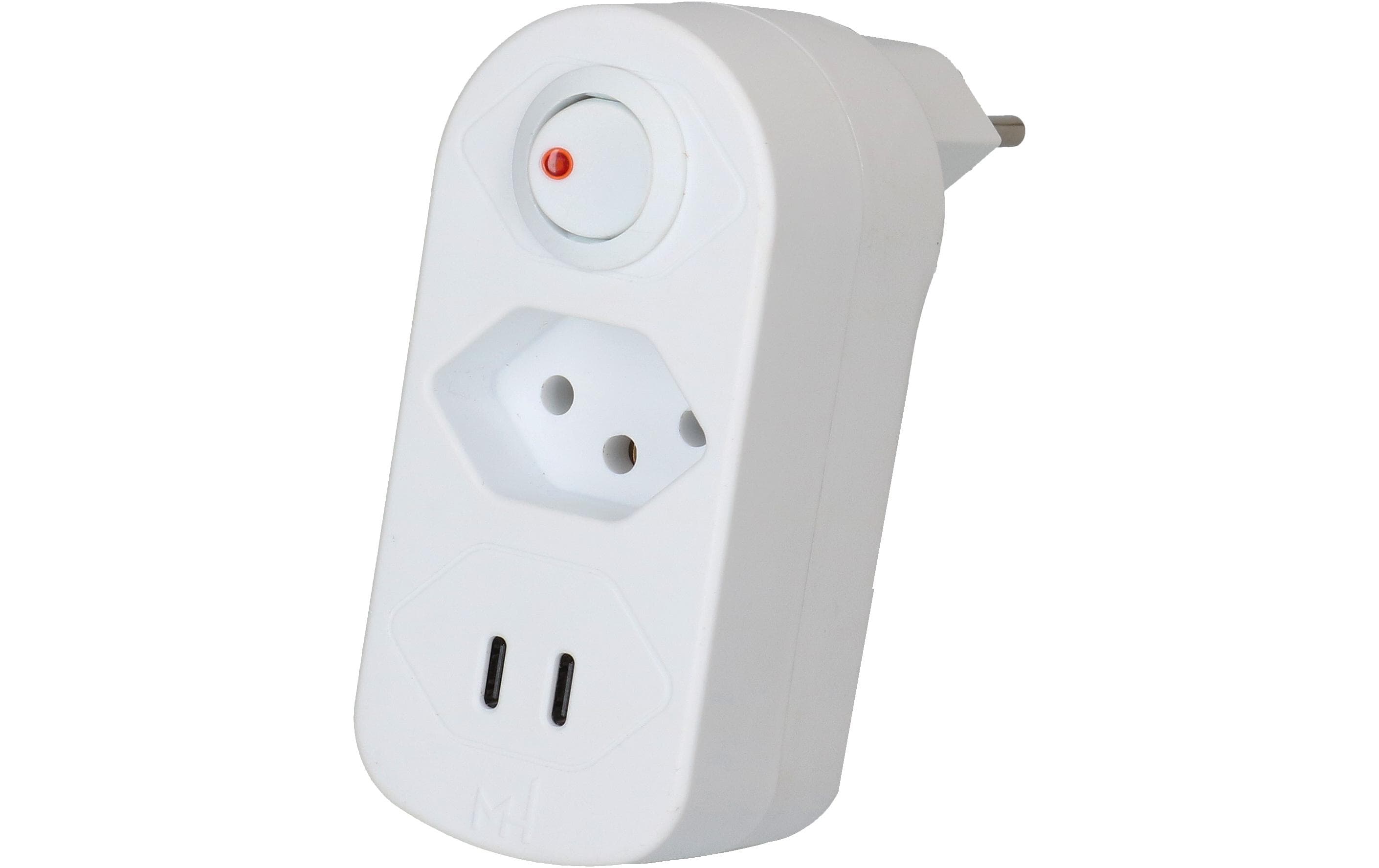 Max Hauri Mehrfachstecker Adapt 1x Typ 13, 2x USB-C, 20 W – Zwischenstecker von Max Hauri