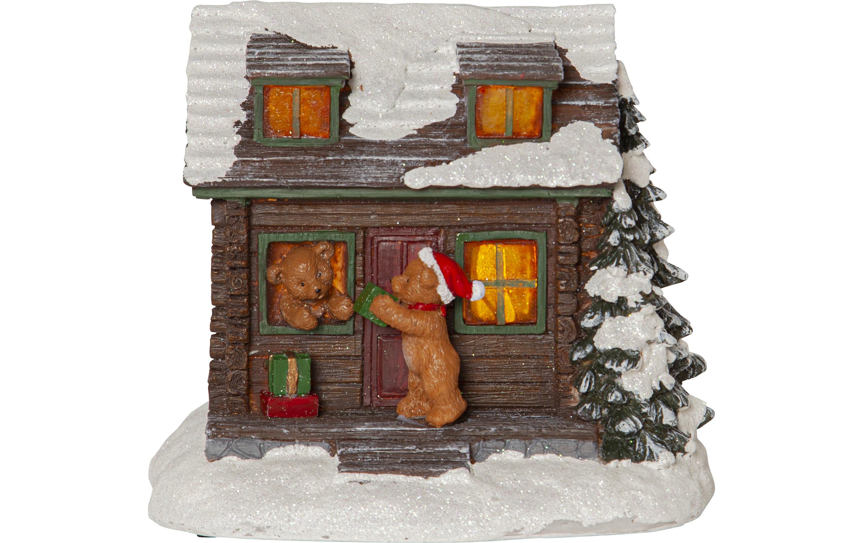 Star Trading LED-Figur Tedville, 18 x 16 cm, Mehrfarbig – LED-Weihnachtsfigur mit Timer von Star Trading