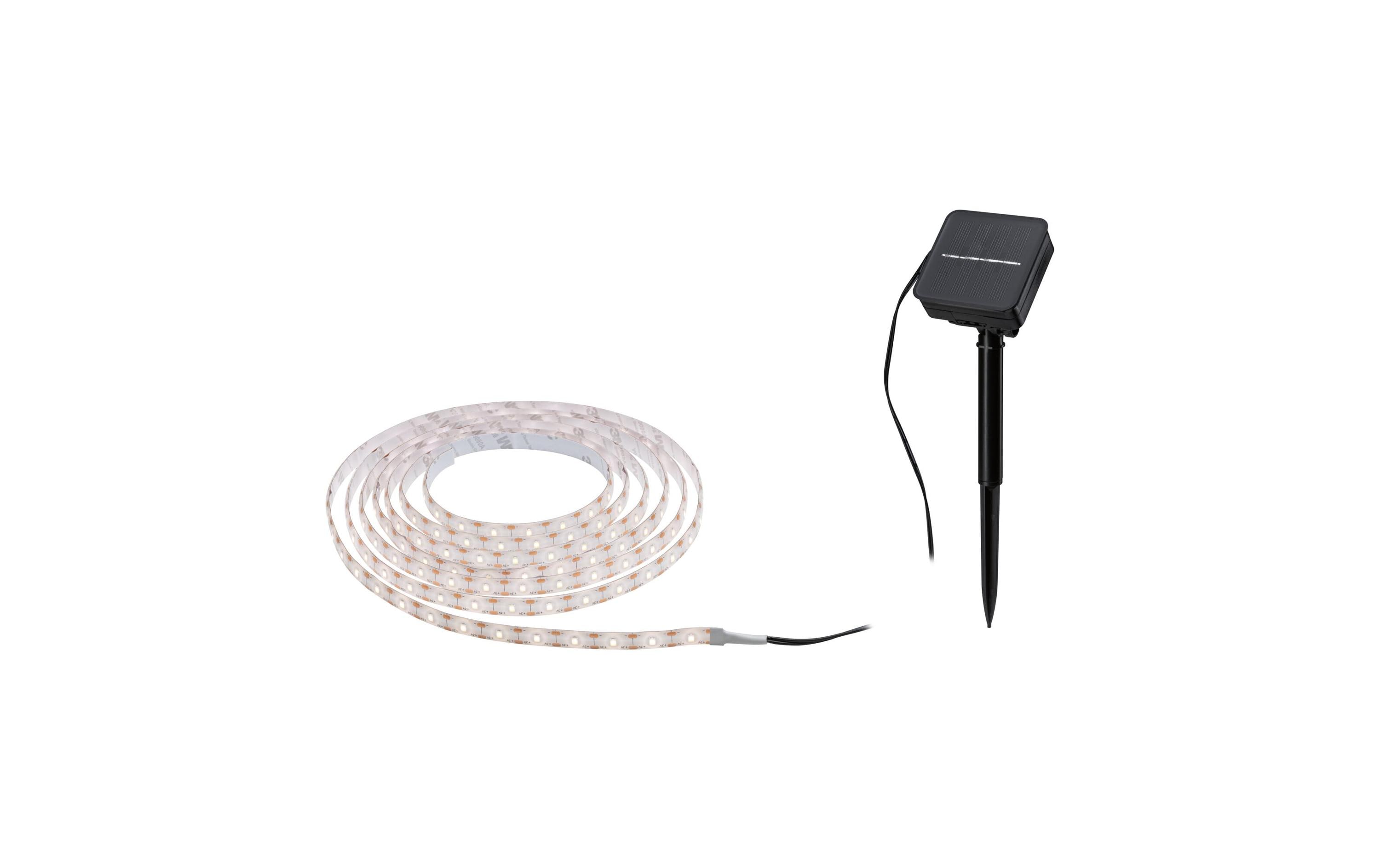 Paulmann LED Stripe Solar 3 m Dämmerungssensor und Akku – LED-Streifen mit Netzteil von Paulmann
