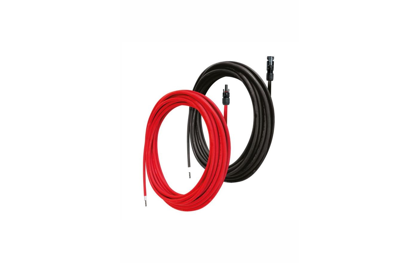 UNITECK Anschlusskabel Set 2 x 5m 4 mm^2 - Rot / Schwarz
