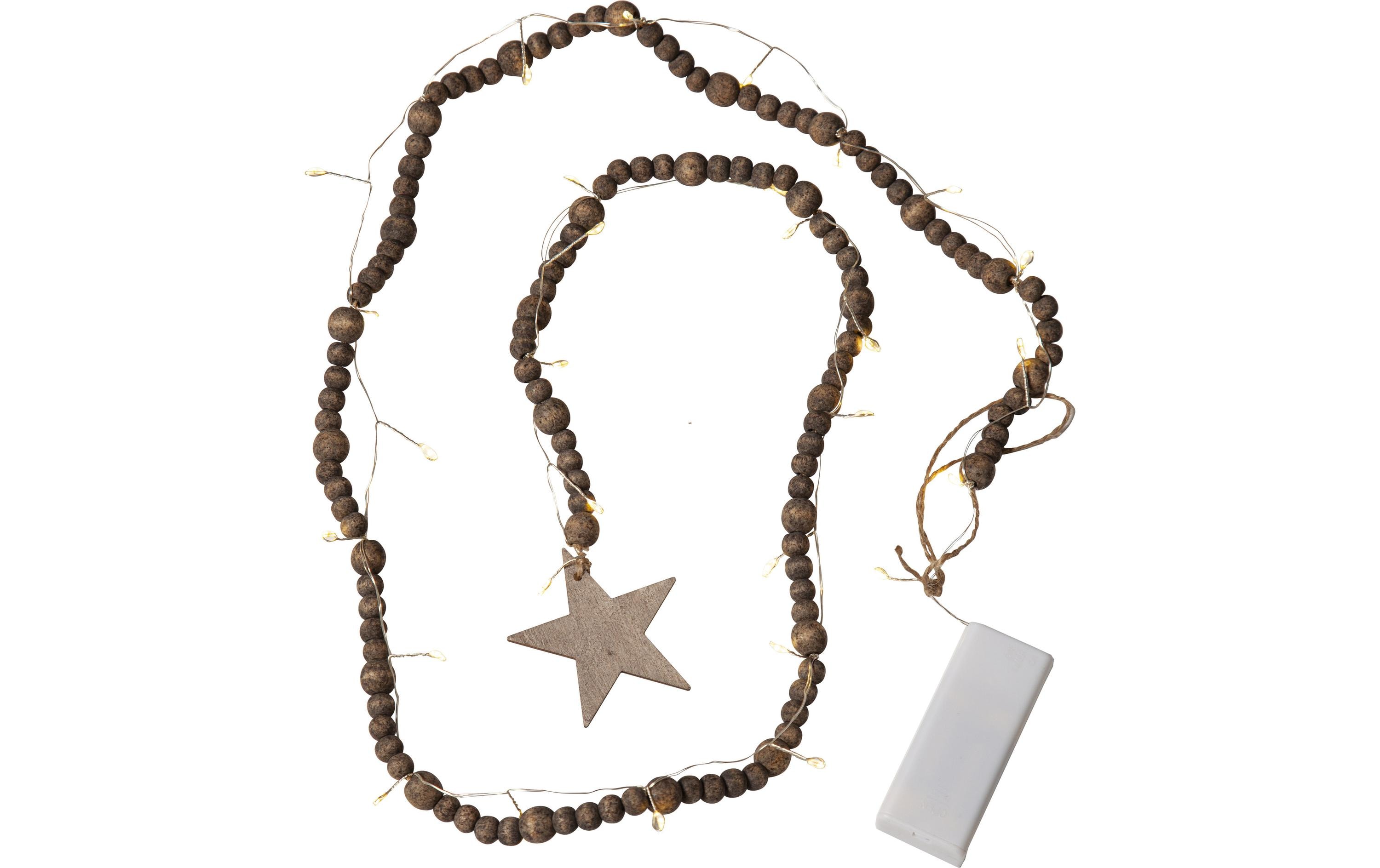 Star Trading Lichterkette Beady Braun – Lichterkette batteriebetrieben von Star Trading
