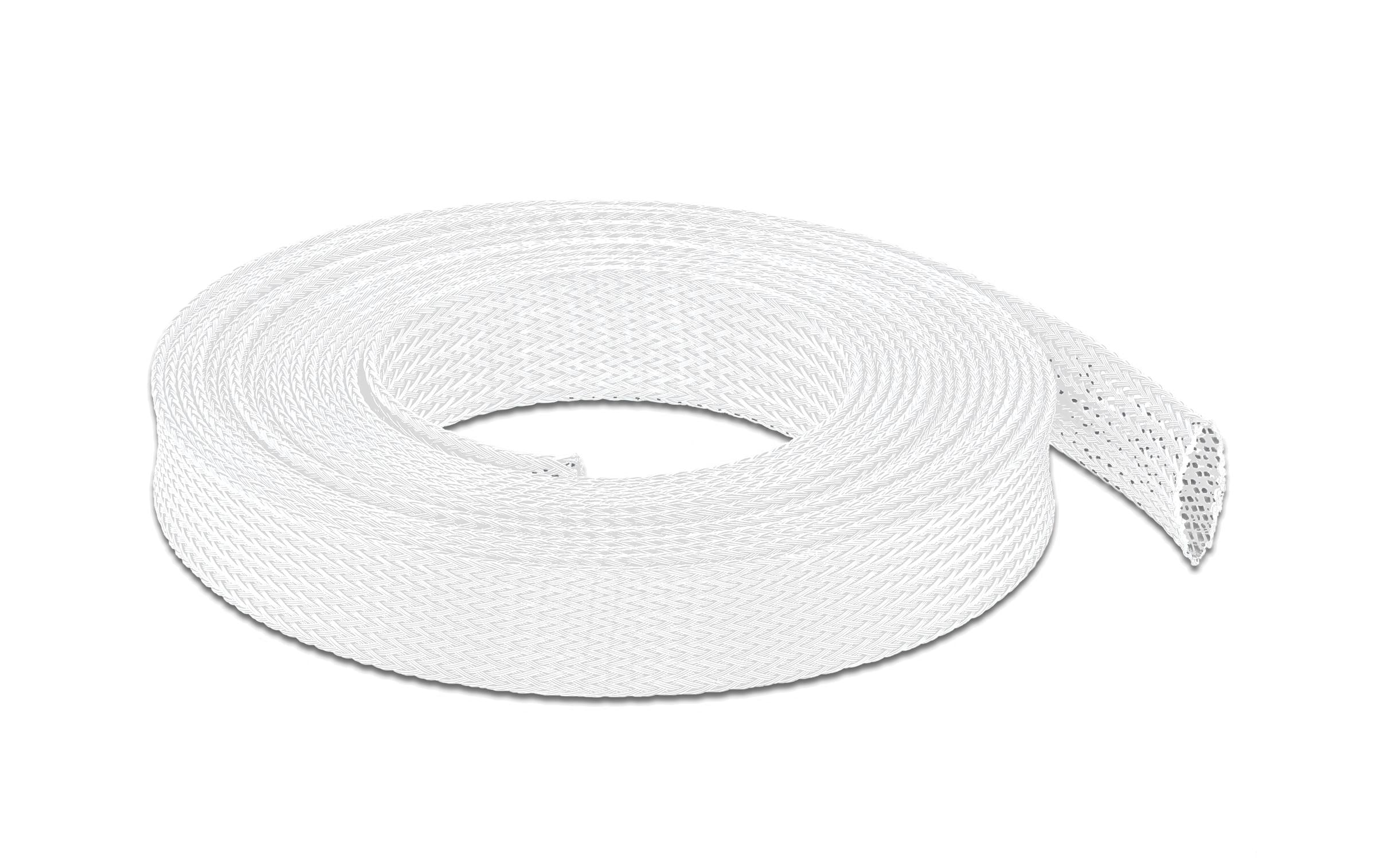 Delock Kabelschlauch dehnbar, 5m x 19 mm Weiss – Kabelschlauch von Delock