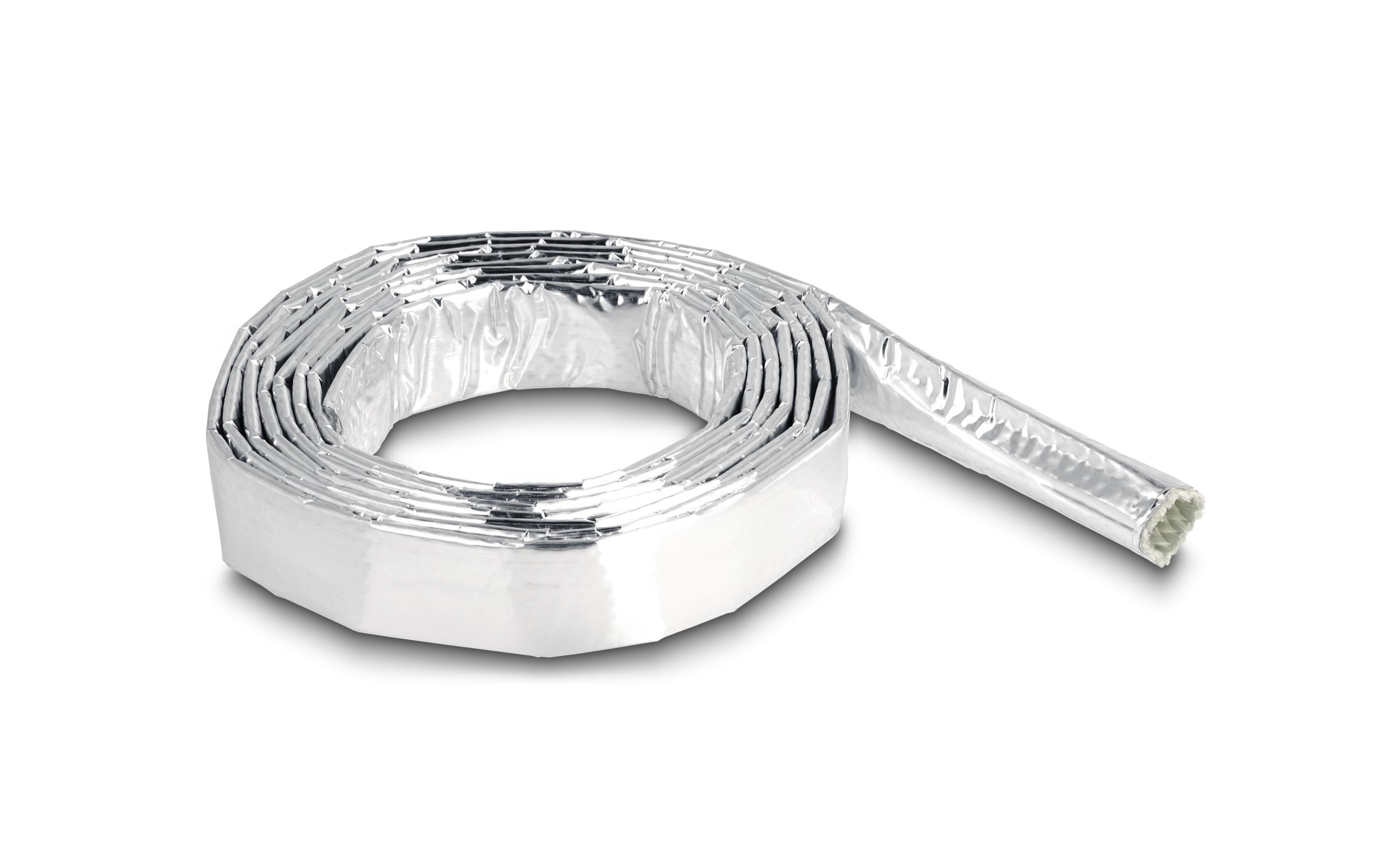 Delock Kabelschlauch aus Glasfasergeflecht / Alu 2 m x 10 mm Silber – Kabelschlauch von Delock